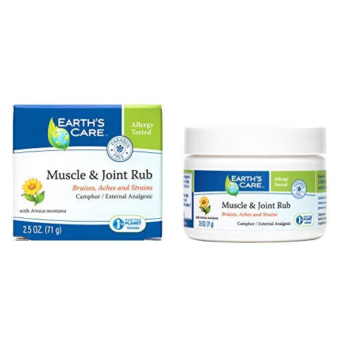 Earth's Care Muscle  and  Joint Rub Pain Relief Cream for Sore Muscles and Minor Injuries, 2.5 OZ. Earth's Care Muscle  and  Joint Rub Pain Relief Cream for Sore Muscles and Minor Injuries, 2.5 OZ.
