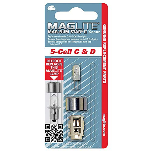 MAG lite -Num Star II 5-Cell C and  D Flashlight Bulb Xenon Bi-Pin