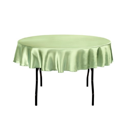 LinenTablecloth 70RND-060160 Round Satin Tablecloth, 70-Inch, Reseda