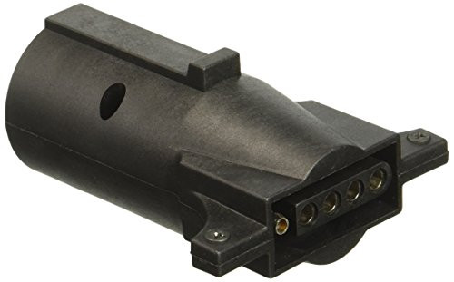TruePower 20-2225 Trailer Connector Adapter (7-Way Round to 5-Way Pin Flat Blade Light Adapter), 1 Pack