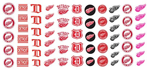 Detroit Hockey Waterslide Nail Art Decals - Salon Quality