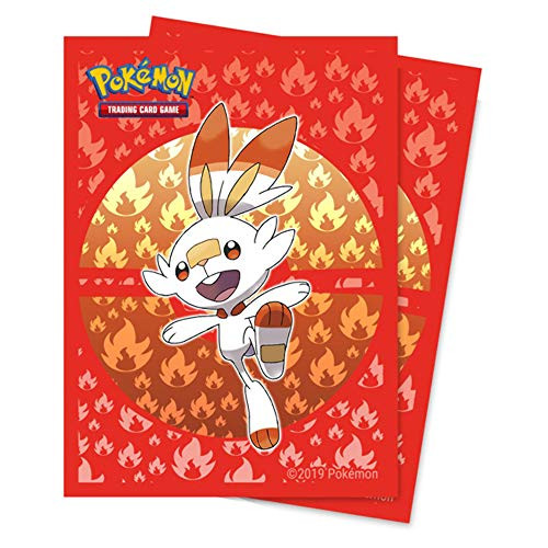 Ultra Pro E-15362 Standard Deck Protector Sleeves-Pokemon Sword  and  Shield Galar Starters Scorbunny (65 Pack)