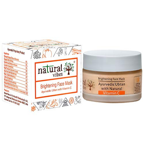 Natural Vibes Ayurvedic Vitamin C Brightening Face Clay Mask 50g Natural Vibes Ayurvedic Vitamin C Brightening Face Clay Mask 50g