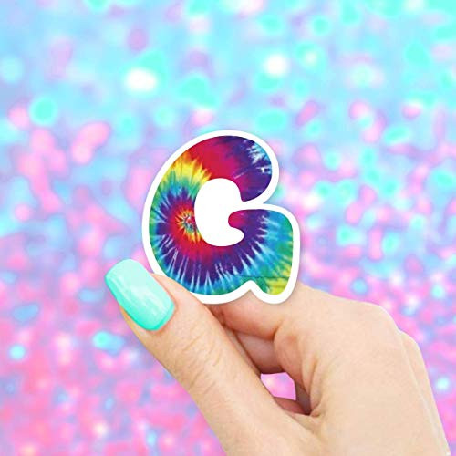 Tie Dye G Vinyl Sticker for Laptops, Windows and Water Bottles