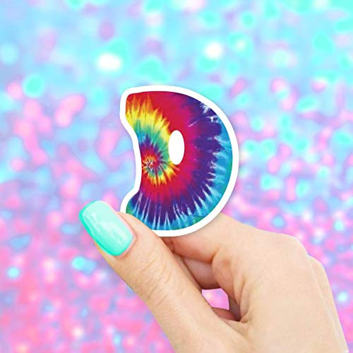 Tie Dye D Vinyl Sticker for Laptops, Windows and Water Bottles