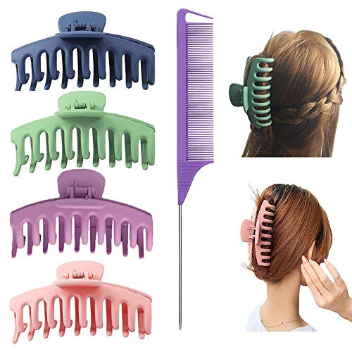 Large Hair Claw Clips Nonslip Big Claw Clip 4PCS for Women and Girls Barrettes for Long Hair Fashion Accessories Hair Clamps Big Hair Claw Thin Hair Strong Hold Hair Clips(5Packs) Large Hair Claw Clips Nonslip Big Claw Clip 4PCS for Women and Girls Barrettes for Long Hair Fashion Accessories Hair Clamps Big Hair Claw Thin Hair Strong Hold Hair Clips(5Packs)