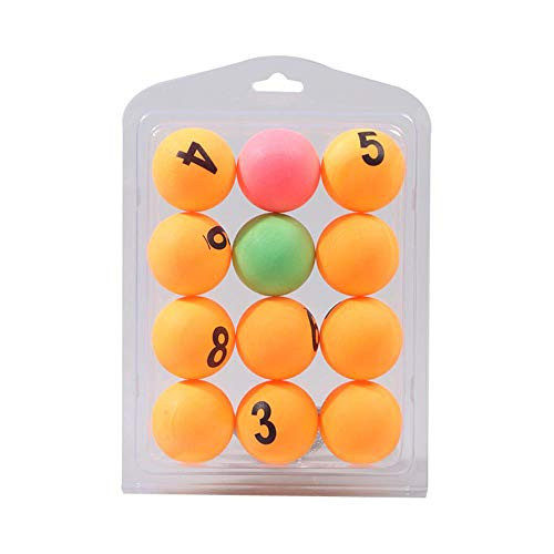 CHXIHome 12PCS Table Tennis Balls with Number 40MM Multipurpose Ping Pong Ball Beer Pong Raffle Ball