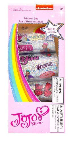 UPD JoJo Siwa Sticker in Holographic Long Box - Includes 4 Holographic Sticker Rolls