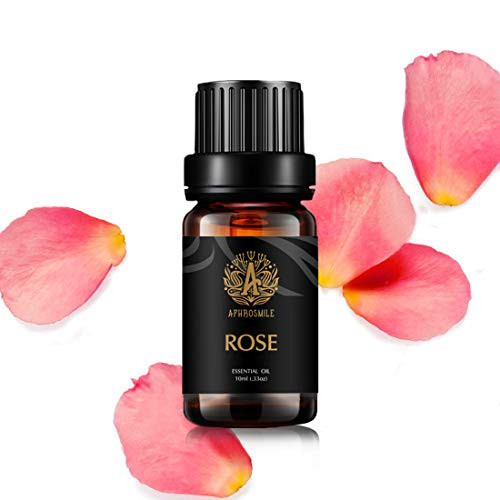 Aphrosmile Rose Essential Oil - 100 percent Pure Rose Oil, Organic Therapeutic-Grade Aromatherapy Essential Oil 10mL/0.33oz Aphrosmile Rose Essential Oil - 100 percent Pure Rose Oil, Organic Therapeutic-Grade Aromatherapy Essential Oil 10mL/0.33oz