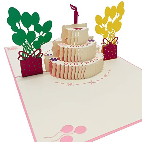 Happy Birthday Cake Pop Up Card by DEVINE Popup Cards - 3D Birthday Card for Kids Mom -Pop Up Greeting Cards -Pop Up Birthday Cards for Women Girlfriend Wife Daughter -3D Cards Pop Up Cards Love Funny Happy Birthday Cake Pop Up Card by DEVINE Popup Cards - 3D Birthday Card for Kids Mom -Pop Up Greeting Cards -Pop Up Birthday Cards for Women Girlfriend Wife Daughter -3D Cards Pop Up Cards Love Funny