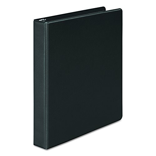 Wilson Jones 36814NB 368 Basic Round Ring Binder, 1" Cap, Black