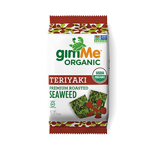 gimMe Snacks - Organic Roasted Seaweed - Teriyaki - (10g) - (Pack of 1) - non-GMO  and  Gluten-Free