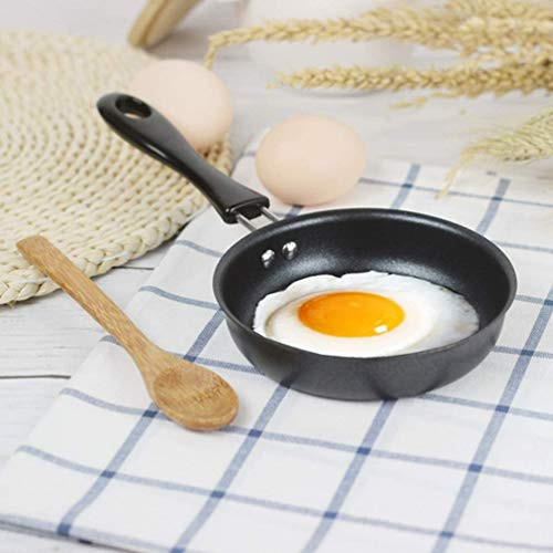 Mini Frying Pan - Portable Frying Pan Small Poached Egg Pancake Round Mini Non-Stick Fry Pan Household Small Kitchen Cooker 4.7inch