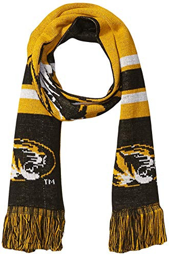 FOCO NCAA Missouri Tigers Unisex Colorblock Big Logo Scarfcolorblock Big Logo Scarf, Team Color, One Size