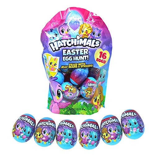 Hatchimals Easter Egg Hunt Eggs Filled with Jelly Beans and Stickers (16 Count) Hatchimals Easter Egg Hunt Eggs Filled with Jelly Beans and Stickers (16 Count)
