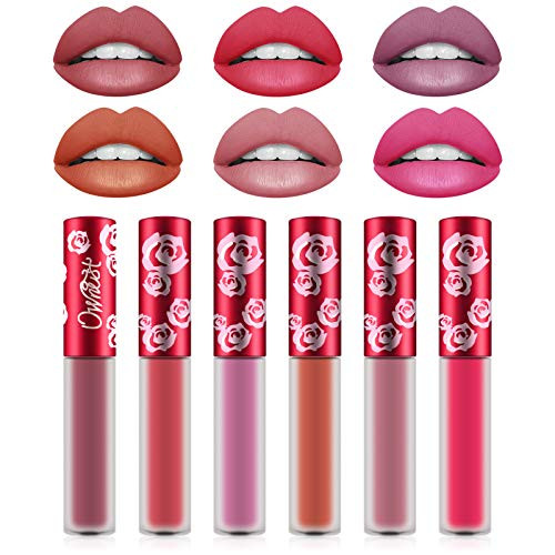 FREEORR Matte Nude Liquid Lipstick, Rose Lip Gloss Kit Waterproof Lip Makeup Durable Lipgloss Cosmetics 6pcs/set, Long Lasting Non-Stick Cup Liquid Lip Gloss Set B FREEORR Matte Nude Liquid Lipstick, Rose Lip Gloss Kit Waterproof Lip Makeup Durable Lipgloss Cosmetics 6pcs/set, Long Lasting Non-Stick Cup Liquid Lip Gloss Set B