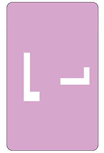 Smead AlphaZ ACCS Color-Coded Alphabetic Labels, Letter L, Lavender, 100 Labels per Pack (67182)