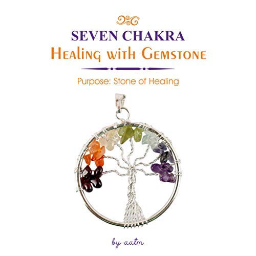 Aatm Natural Chakra Healing Gemstone Tree of Life Pendant in Round Shape (Seven Chakra)