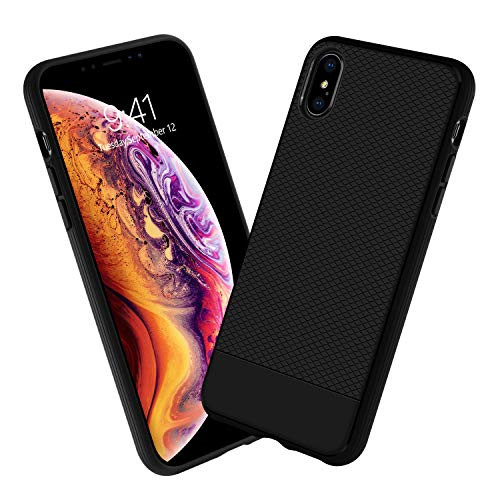 iPhone Xs Max Case GUAGUA Slim Thin Flexible Soft Bumper Cover Anti-Scratch Resistant Easy Grip Shockproof Protective Durable Phone Cases for iPhone Xs Max 2018 (6.5 inch),Black