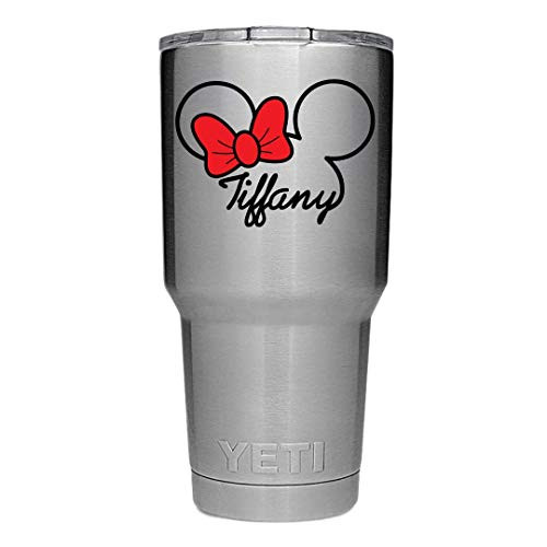 PERSONALIZED Minnie Name Vinyl Decal Sticker - For Tumblers, Cups, Mugs, Yeti and More