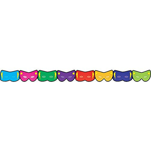 Teacher Created Resources Superhero Masks Die-Cut Border Trim Teacher Created Resources Superhero Masks Die-Cut Border Trim