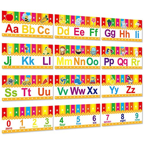 Alphabet Bulletin Board Set ABC Number 0-9 Line for Preschool Kindergarten Classroom Wall Decorations