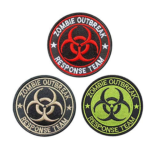 Resident Evil Patches,Antrix 3 Pack Resident Evil Zombie Outbreak Response Team Tactical Emblem Badge Patches