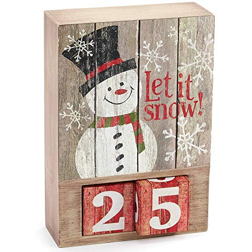 Burton and Burton 1747233 Handmade Holiday Countdown Shelf Sitter, Multicolor