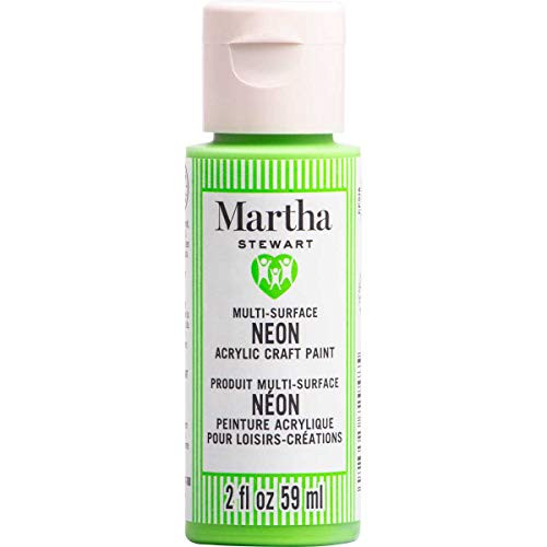 Martha Stewart Crafts Family Friendly Multi-Surface Neon Acrylic Craft Paint, Green Frog