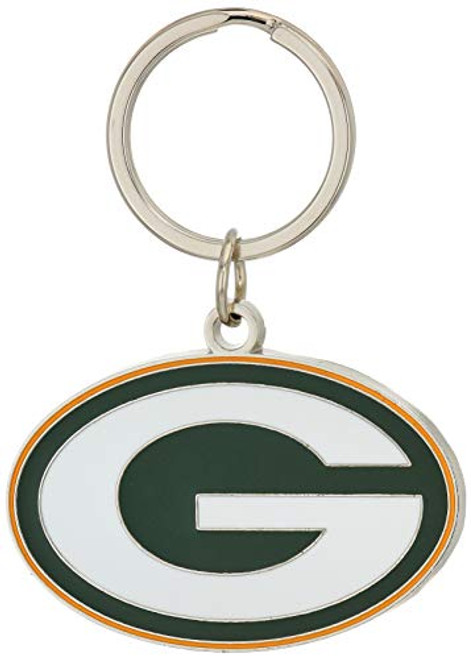 NFL Siskiyou Sports Fan Shop Green Bay Packers Chrome  and  Enameled Key Chain One Size Team Colors