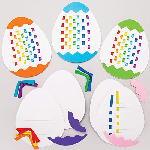 Baker Ross AT424 Easter Egg Weaving Kits - Pack of 6, Creative Art and Craft Supplies for Kids to Make and Decorate Baker Ross AT424 Easter Egg Weaving Kits - Pack of 6, Creative Art and Craft Supplies for Kids to Make and Decorate