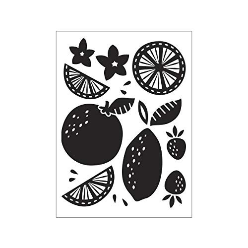 Darice Embossing Folder A6, Template Citrus Fruit Variety, Transparente