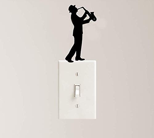 Saxophone Decal Vinyl Sticker Playing Jazz Man Classical Music Instrument Saxo Laptop Home Decor Saxophone Decal Vinyl Sticker Playing Jazz Man Classical Music Instrument Saxo Laptop Home Decor