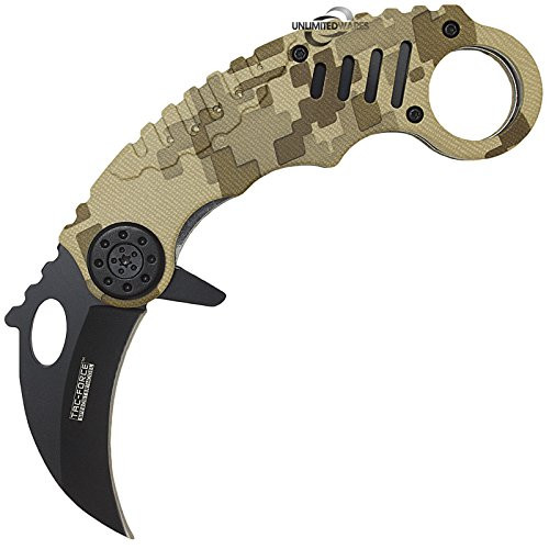 6" TAC FORCE KARAMBIT SPRING ASSISTED TACTICAL FOLDING KNIFE Blade Pocket Open