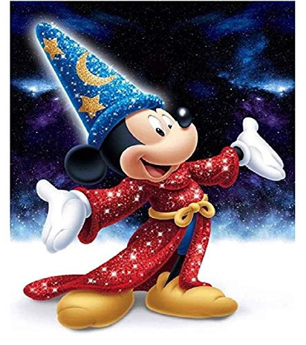 ACANDYL Paint by Number Disney DIY Painting Paint by Number Kits for Adults Kids Magic Mickey DIY Canvas Painting by Numbers Acrylic Painting Arts Craft Decoration Mickey Mouse 16x20 Inch
