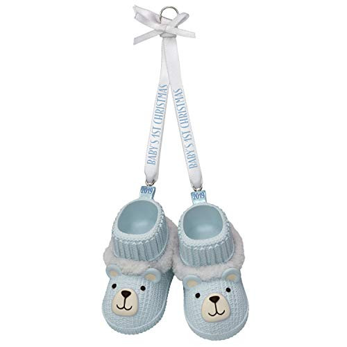 Hallmark Keepsake Ornament 2019 Year Dated Baby Boys First Christmas Blue Teddy Bear Booties Hallmark Keepsake Ornament 2019 Year Dated Baby Boys First Christmas Blue Teddy Bear Booties