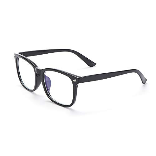 Fashyner Unisex Blue Light Blocking Glasses Transparent Len Eyeglasses Anti Blue Rays Gaming Computer Glasses (Black)