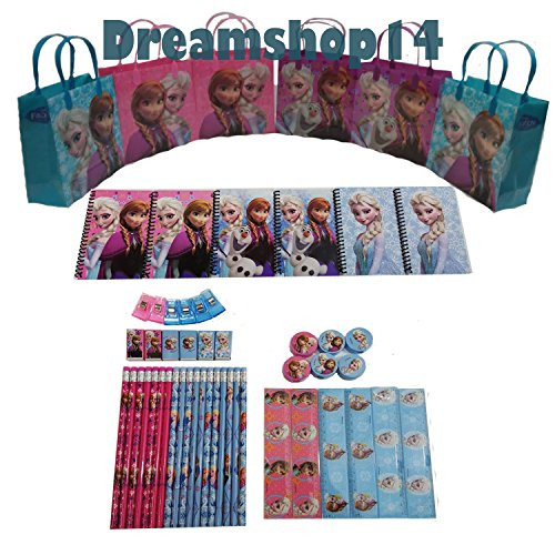 Disney's Frozen Elsa and Anna Goody Bag Stationery Party Favor Set (6 Sets - 54 pcs.)