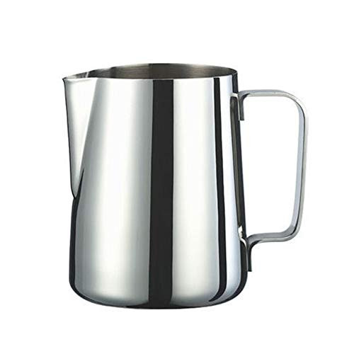 Milk Frothing Pitcher, 12oz Espresso Steaming Pitcher, Stainless Steel Coffee Cappuccino Latte Art Barista Steam Pitchers milk steaming pitcher - Silver