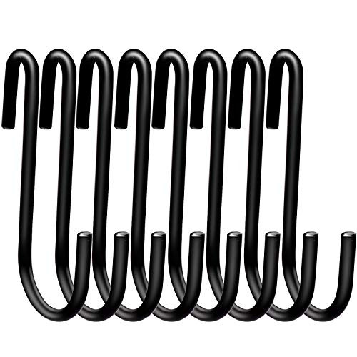 24 Pack ESFUN 3 inch Heavy Duty S Hooks Black Pan Pot Holder Rack Hooks S Shaped Hanging Hooks Hangers for Kitchenware Spoons Pans Pots Utensils Clothes Bags Towels Plants 24 Pack ESFUN 3 inch Heavy Duty S Hooks Black Pan Pot Holder Rack Hooks S Shaped Hanging Hooks Hangers for Kitchenware Spoons Pans Pots Utensils Clothes Bags Towels Plants