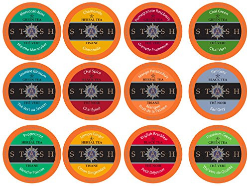 Stash Tea Variety Pack Single-Cup Tea for Keurig K-Cup Brewers, 12 Count