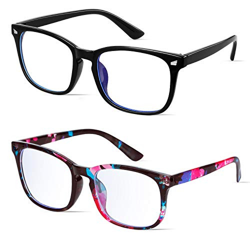 GEKKALE Blue Light Blocking Computer Glasses Square Nerd Eyeglasses Frame Anti Eye Strain Headache Computer Reading Glasses (3)
