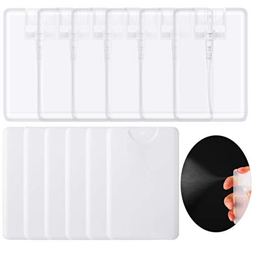 12 Pieces 20 ml Cardcase-like Plastic Perfume Spray Bottles Refillable Portable Moisturizing Credit Card Sprayer Box for Perfume, Essential Oils, Hand Sprays Liquid, Freshener