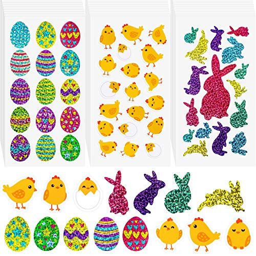 Leinuosen 500 Pieces Easter Stickers Easter Egg Bunny Chick Stickers Decals for Kids Easter Party Decorations Favors Supplies, 30 Sheets Leinuosen 500 Pieces Easter Stickers Easter Egg Bunny Chick Stickers Decals for Kids Easter Party Decorations Favors Supplies, 30 Sheets