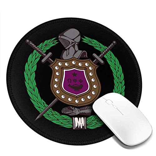 Customized Round Mouse Pad,Omega Psi Phi Mouse Pad Non-Slip Rubber Comfortable Computer Mouse Pad 7.9x7.9in