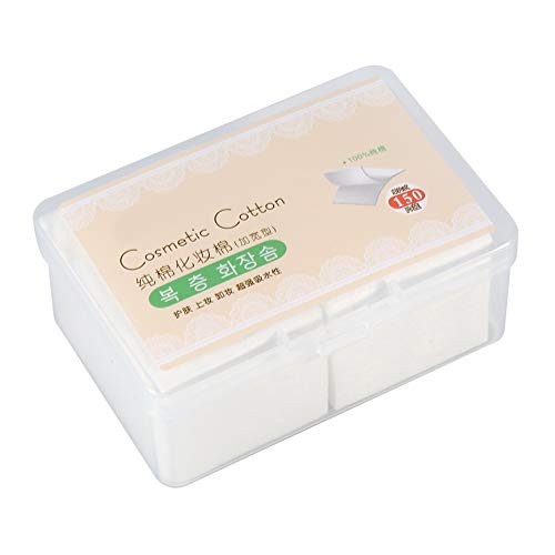 150PCS Cosmetic Cotton Pads Facial Makeup Wipes Nail Polish Remover Pads and Box Facial Eye Makeup Wipes for Face Care Makeup Removal and Cleansing