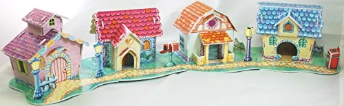 3D My Little Villa Puzzle - Set of 4 Houses with 4-piece Brainteaser Metal Puzzle