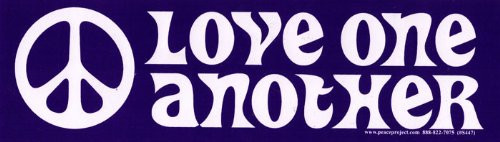 Peace Resource Project Love One Another  Magnetic Bumper Sticker/Decal Magnet (9.25" X 2.5")
