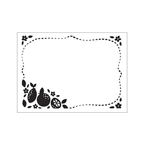 Darice Embossing Folder A6, Template Citrus Fruit Border, Transparente