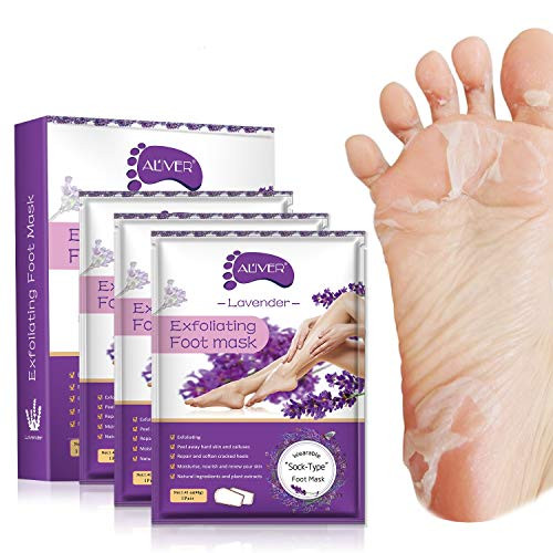 Foot Peel Mask (3 Pack), Exfoliating Foot Peel Mask for Cracked Heels, Dead Skin and Calluses, Repairs Rough Heels(Lavender) Foot Peel Mask (3 Pack), Exfoliating Foot Peel Mask for Cracked Heels, Dead Skin and Calluses, Repairs Rough Heels(Lavender)
